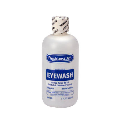 First Aid Only Eyewash Bottle, Screw Cap, 8 oz. (Case of 12)