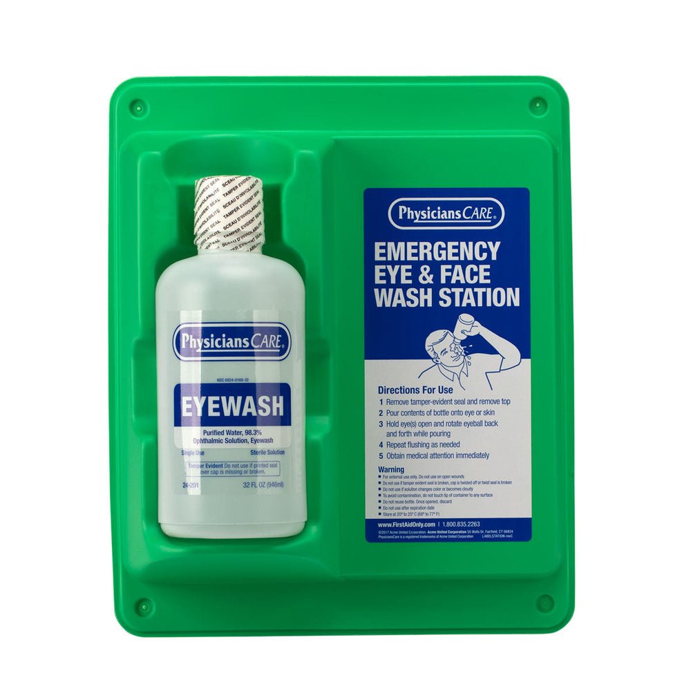 First Aid Only Eyewash Station, Single 32 oz. Screw Cap Bottle (Case of 6)