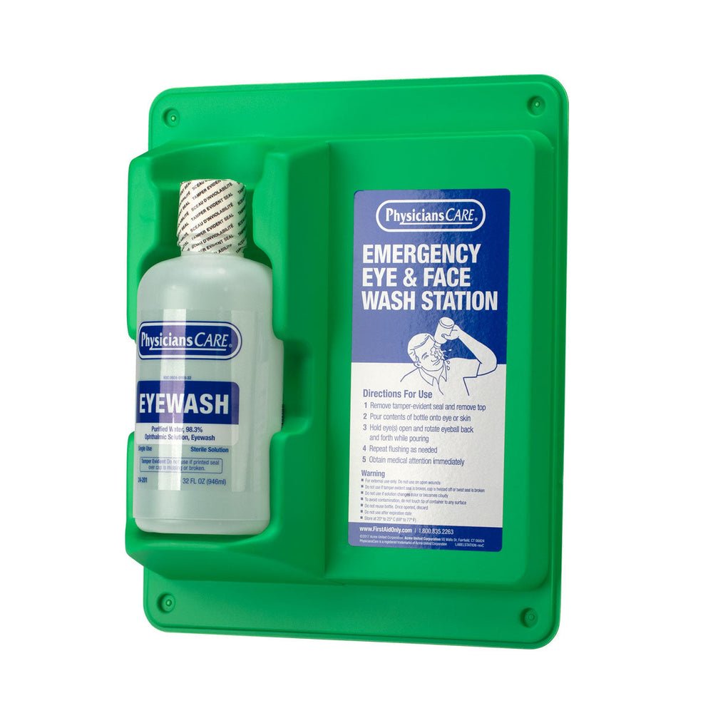 First Aid Only Eyewash Station, Single 32 oz. Screw Cap Bottle (Case of 6)