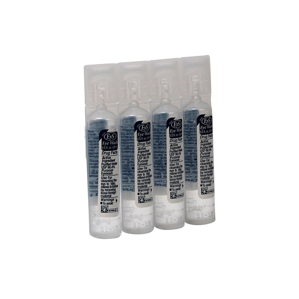 First Aid Only Eyewash Vials, 0.5 oz, 20 Per Bag