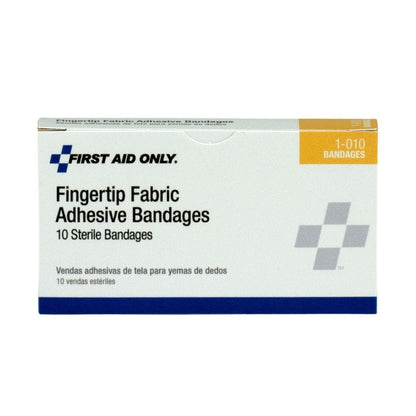 First Aid Only Fabric Fingertip Bandages, 10 Per Box