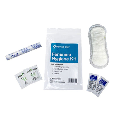 First Aid Only Feminine Hygiene Kit, 6 Pieces (Case of 12)