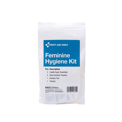 First Aid Only Feminine Hygiene Kit, 6 Pieces (Case of 12)