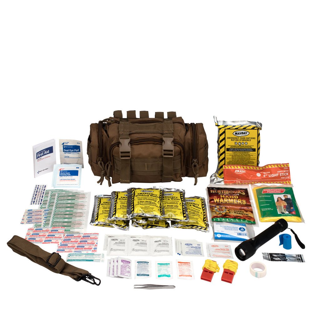 First Aid Only First Aid 3 Day Survival Kit with Emergency Food and Water, Black (73 Piece Kit)