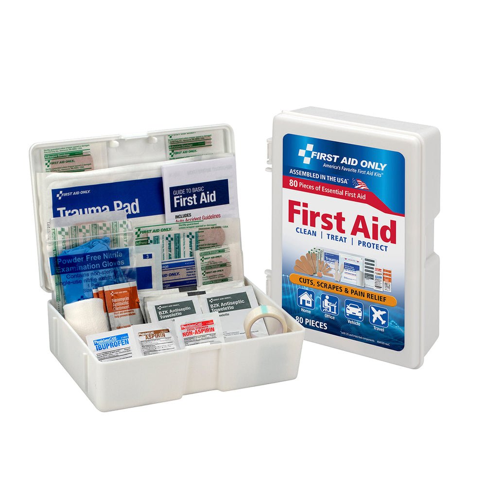 First Aid Only First Aid Kit, 80 Piece, Plastic Case