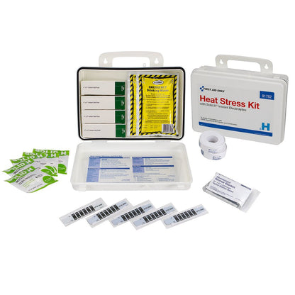 First Aid Only Heat Stress Kit with Solid.H Instant Electrolytes, Large