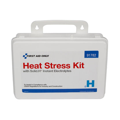 First Aid Only Heat Stress Kit with Solid.H Instant Electrolytes, Large