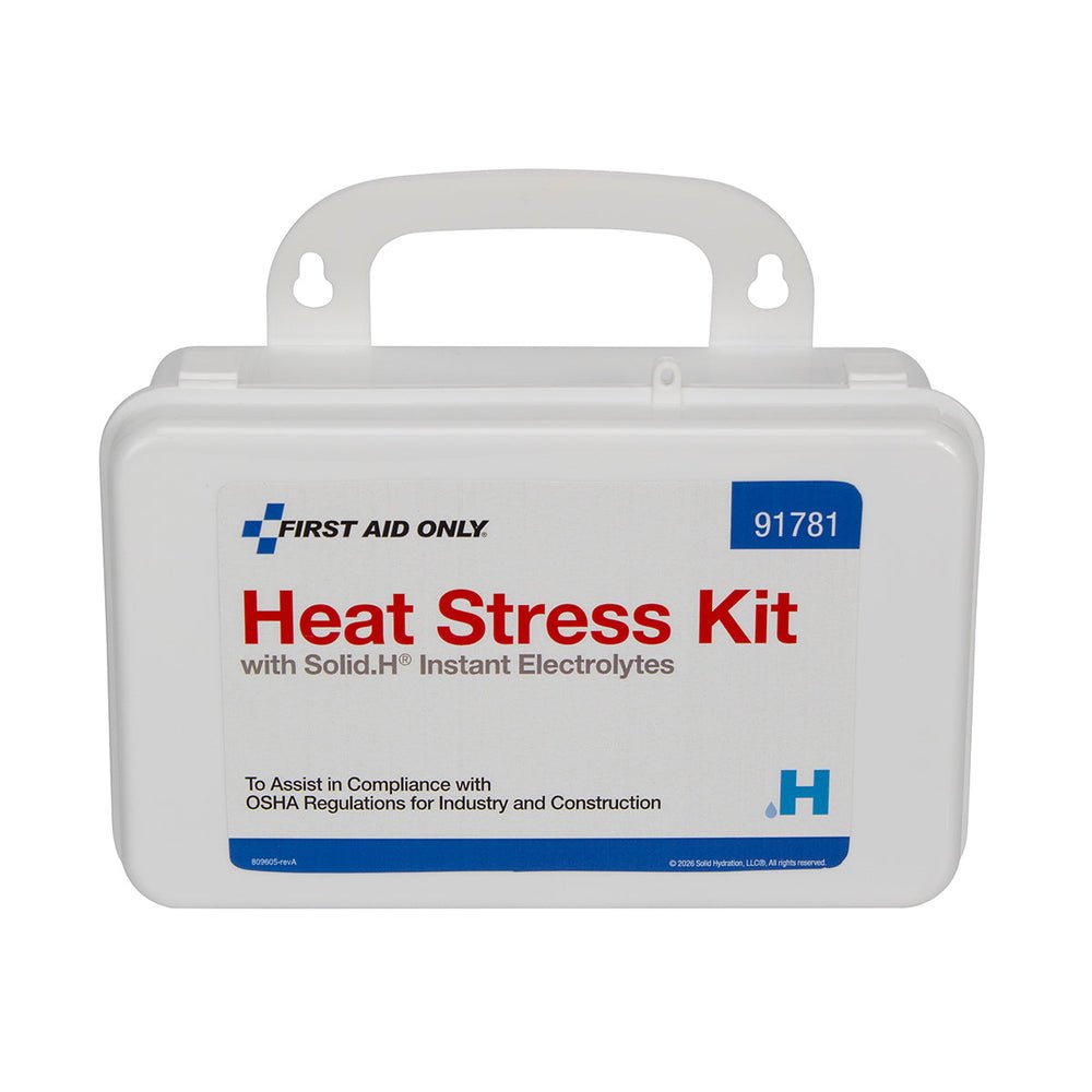 First Aid Only Heat Stress Kit with Solid.H Instant Electrolytes, Medium