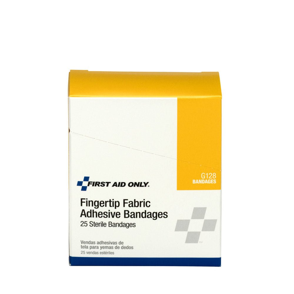 First Aid Only Heavy Woven Fingertip Bandages, 25 Per Box