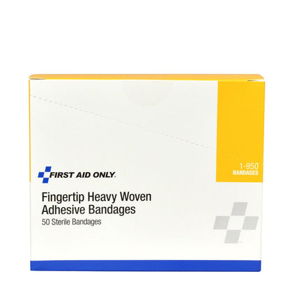 First Aid Only Heavy Woven Fingertip Bandages, 50 Per Box