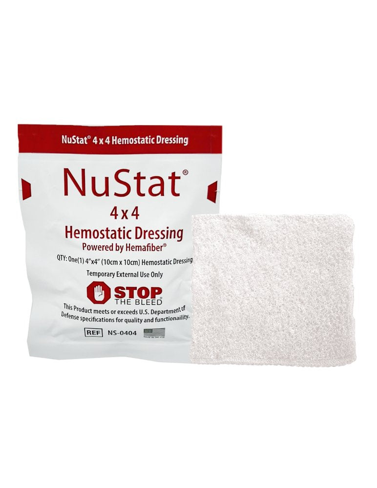First Aid Only Hemostatic Gauze Pad, 4" x 4", 10 Pack