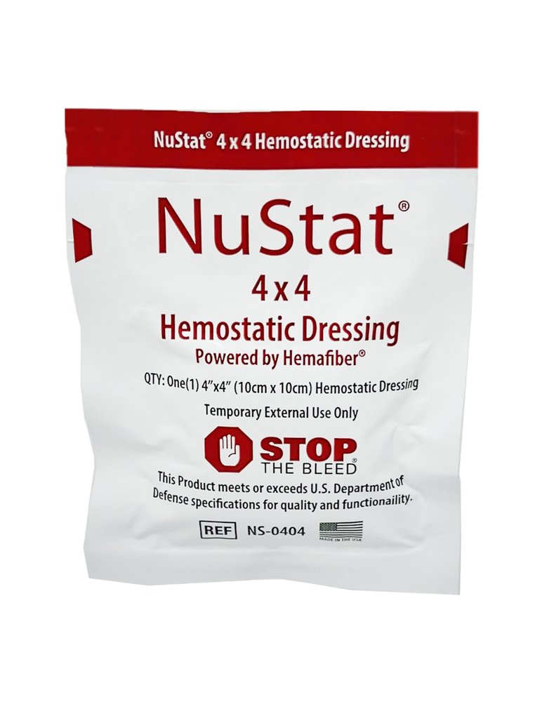 First Aid Only Hemostatic Gauze Pad, 4" x 4", 10 Pack
