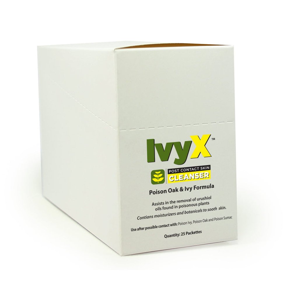 First Aid Only IvyX Post-Contact Cleanser Packets, 25 Per Box