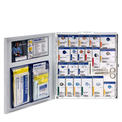 First Aid Only 50 Person Large Metal SmartCompliance Food Service First Aid Cabinet without Medications
