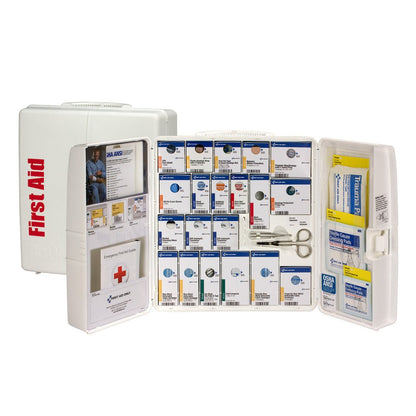 First Aid Only 50 Person Large Plastic SmartCompliance First Aid Food Service Cabinet without Medications