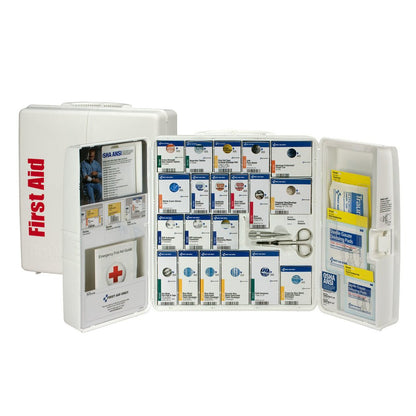 First Aid Only 50 Person Large Plastic SmartCompliance First Aid Food Service Cabinet with Medications