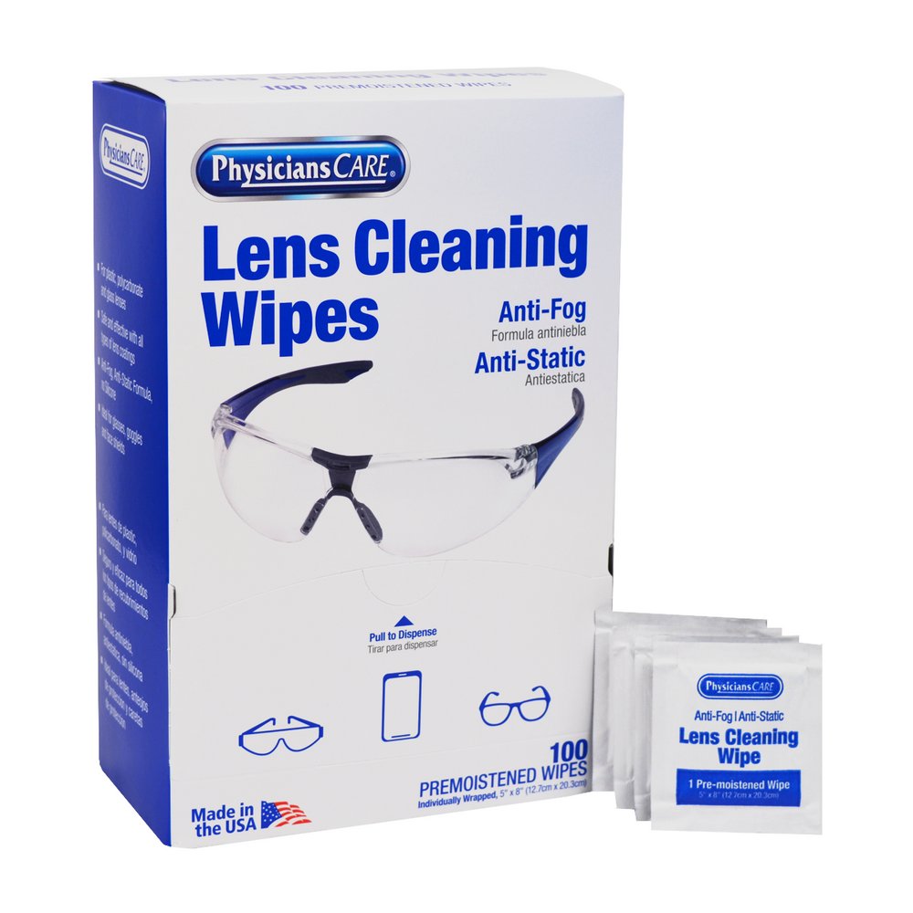 PhysiciansCare Lens Cleaning Wipes, 100 Count