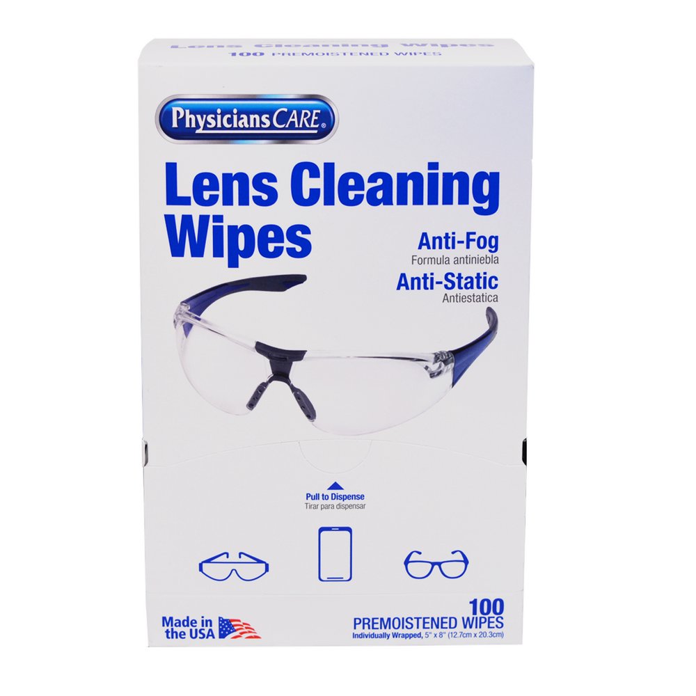 PhysiciansCare Lens Cleaning Wipes, 100 Count