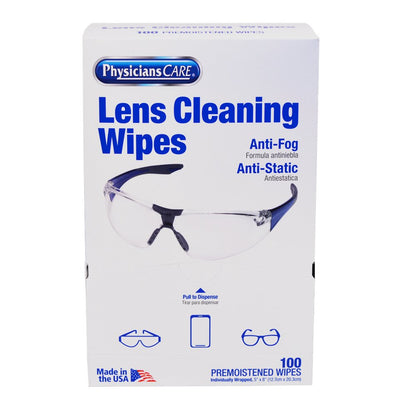 PhysiciansCare Lens Cleaning Wipes, 100 Count