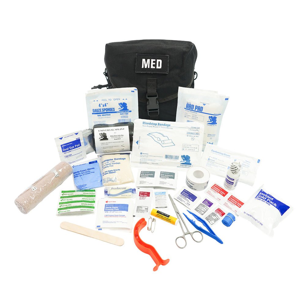 Elite First Aid M-3 Medic First Aid Tri-Fold Bag - Black