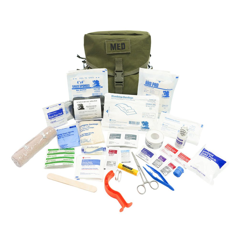 Elite First Aid M-3 Medic First Aid Tri-Fold Bag - Olive Drab