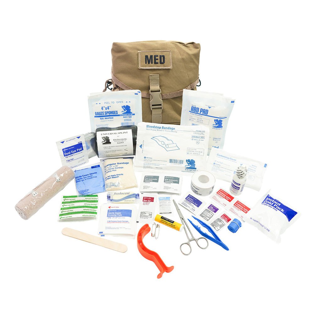 Elite First Aid M-3 Medic First Aid Tri-Fold Bag - Tan