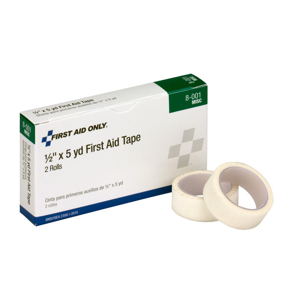 First Aid Only 1/2" x 5yd Medical Adhesive Tape, 2 Per Box