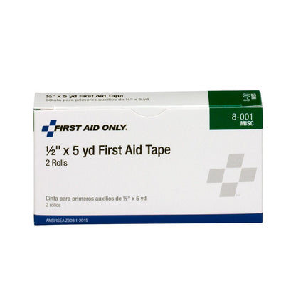 First Aid Only 1/2" x 5yd Medical Adhesive Tape, 2 Per Box
