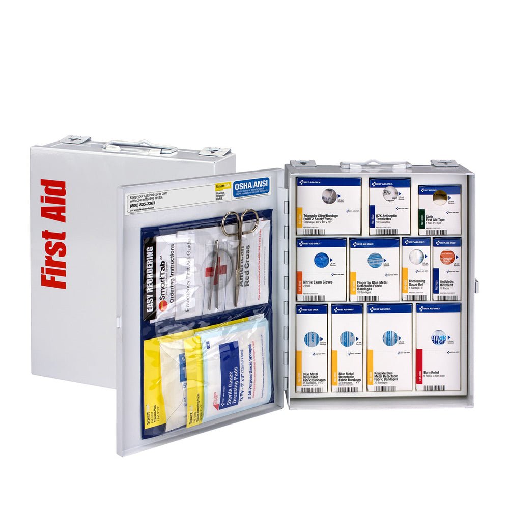 First Aid Only 25 Person Medium Metal SmartCompliance Food Service First Aid Cabinet without Medications