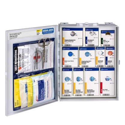 First Aid Only 25 Person Medium Metal SmartCompliance Food Service First Aid Cabinet without Medications