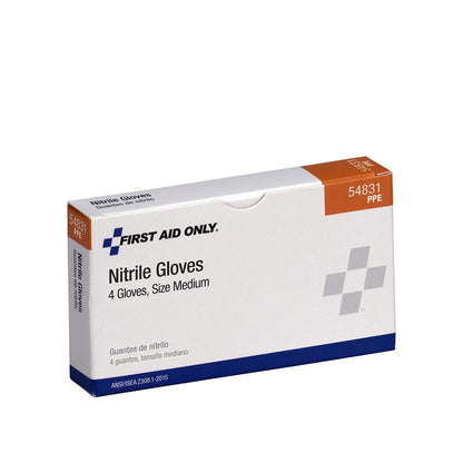 First Aid Only Nitrile Exam Gloves, Size Medium