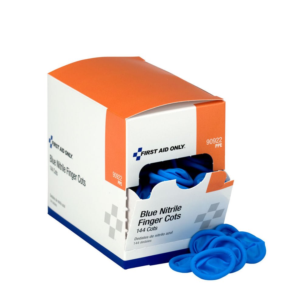 First Aid Only Nitrile Finger Cots, 144 per Box