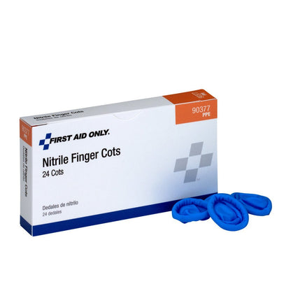 First Aid Only Nitrile Finger Cots, 24 per Box