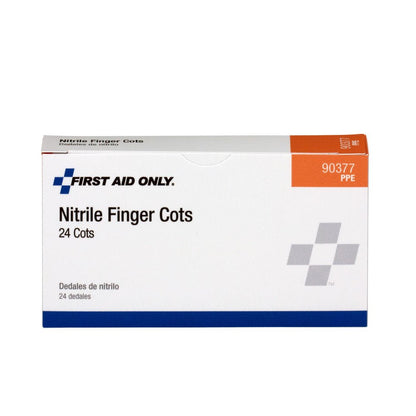 First Aid Only Nitrile Finger Cots, 24 per Box