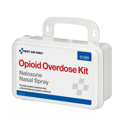 First Aid Only Opioid Overdose Kit, Plastic, with Naloxone Nasal Spray