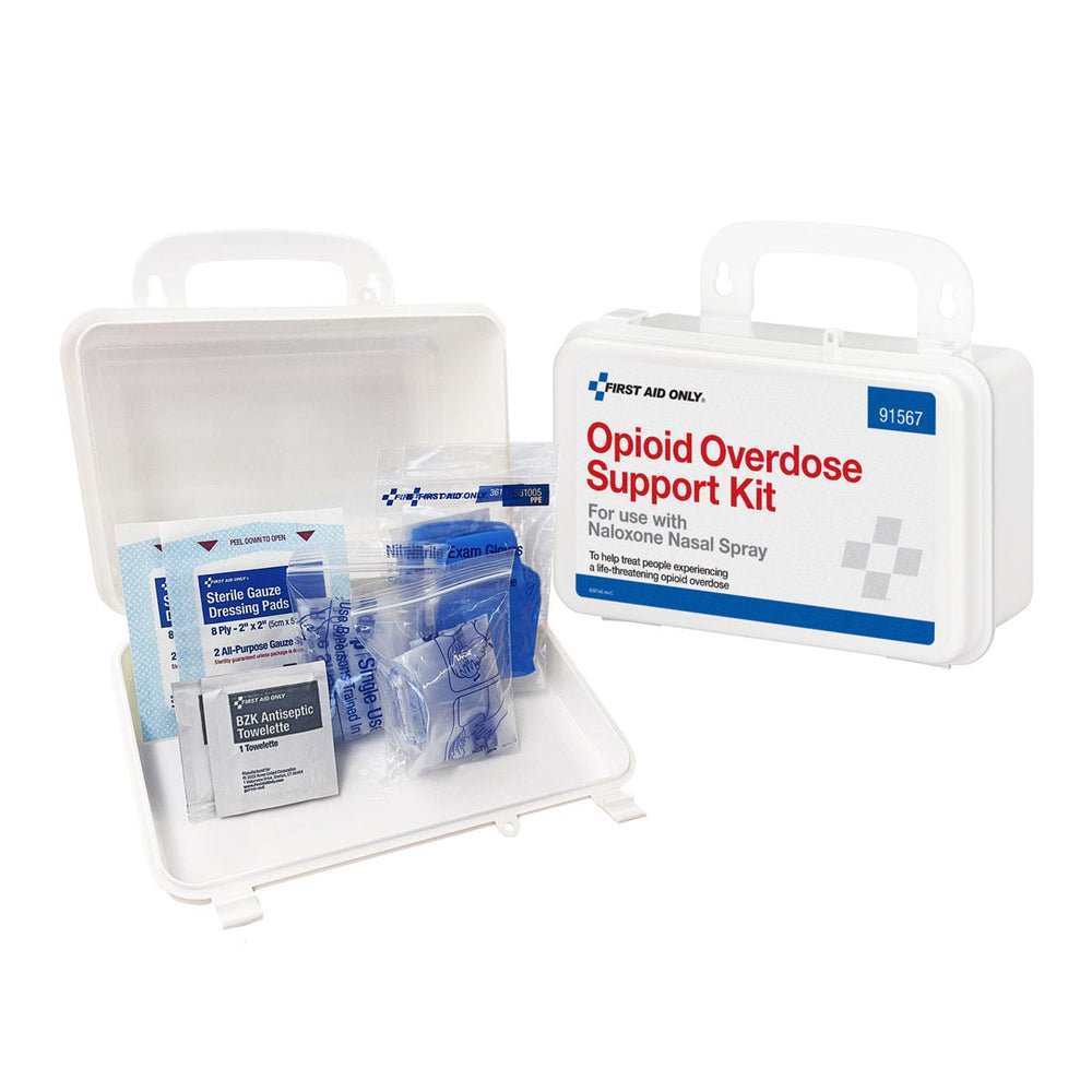 First Aid Only Opioid Overdose Support Kit, Plastic, Without Naloxone Nasal Spray