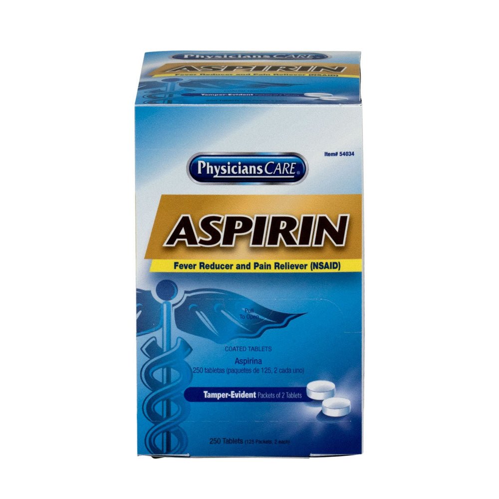 PhysiciansCare Aspirin 125 Doses of Two Tablets, 325 mg