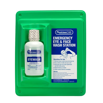 PhysiciansCare Eyewash Station, Single 16 oz. Screw Cap Bottle (Case of 6)
