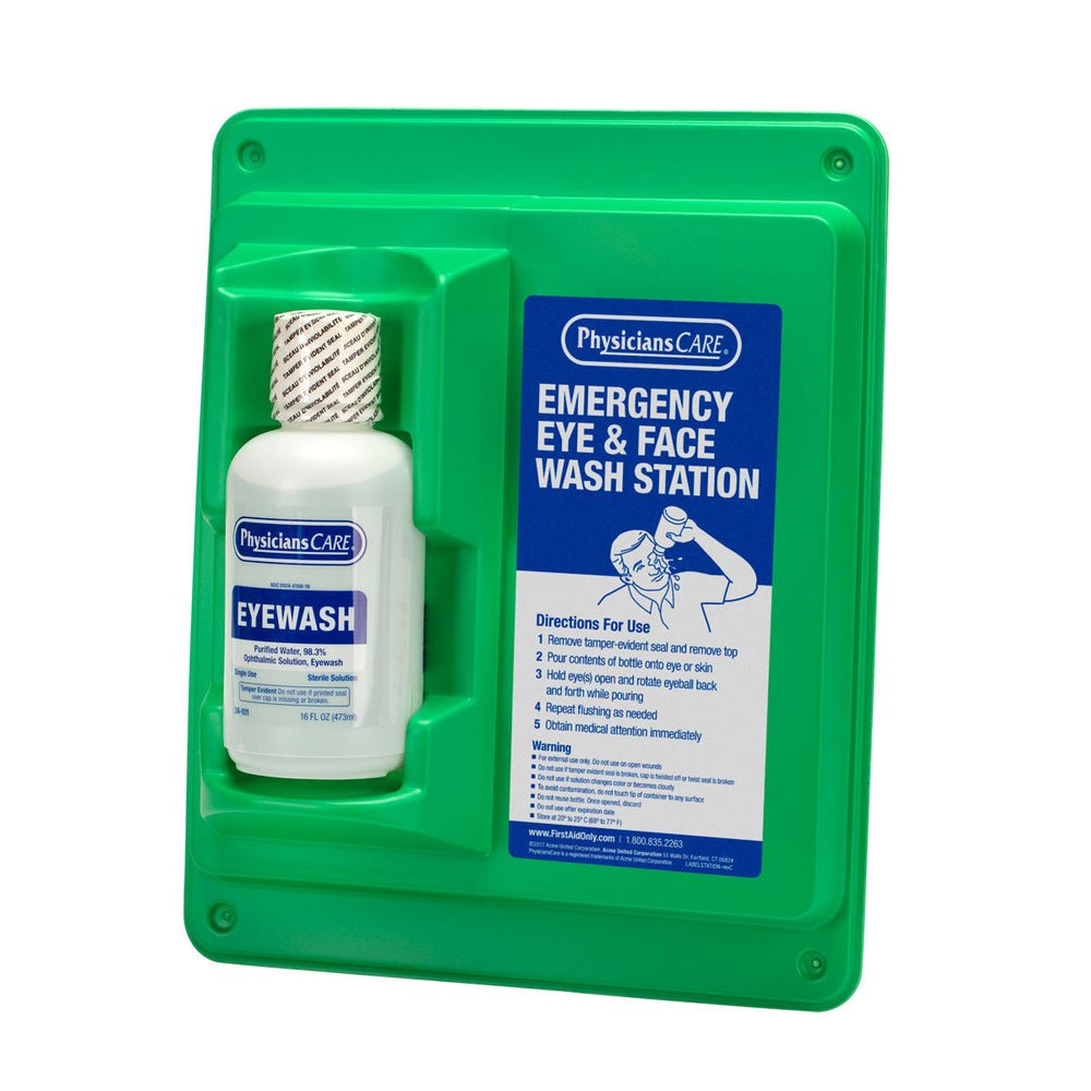 PhysiciansCare Eyewash Station, Single 16 oz. Screw Cap Bottle (Case of 6)
