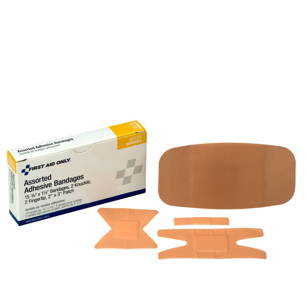 First Aid Only Plastic Bandages, Assorted Sizes, 20 Per Box
