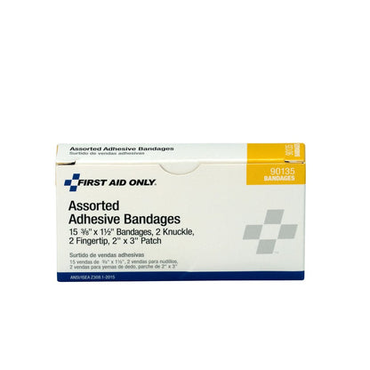 First Aid Only Plastic Bandages, Assorted Sizes, 20 Per Box