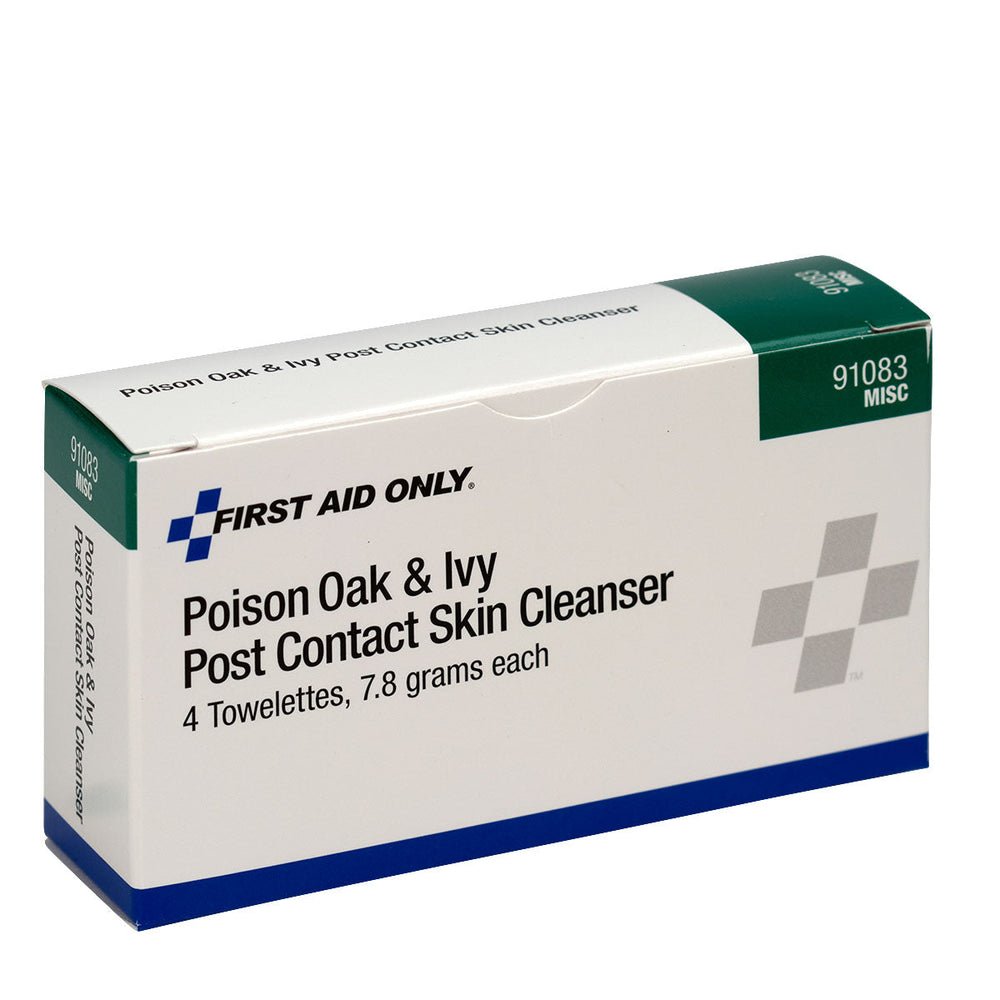 First Aid Only Poison Oak & Ivy Post-Contact Cleanser Towelettes, 4ct