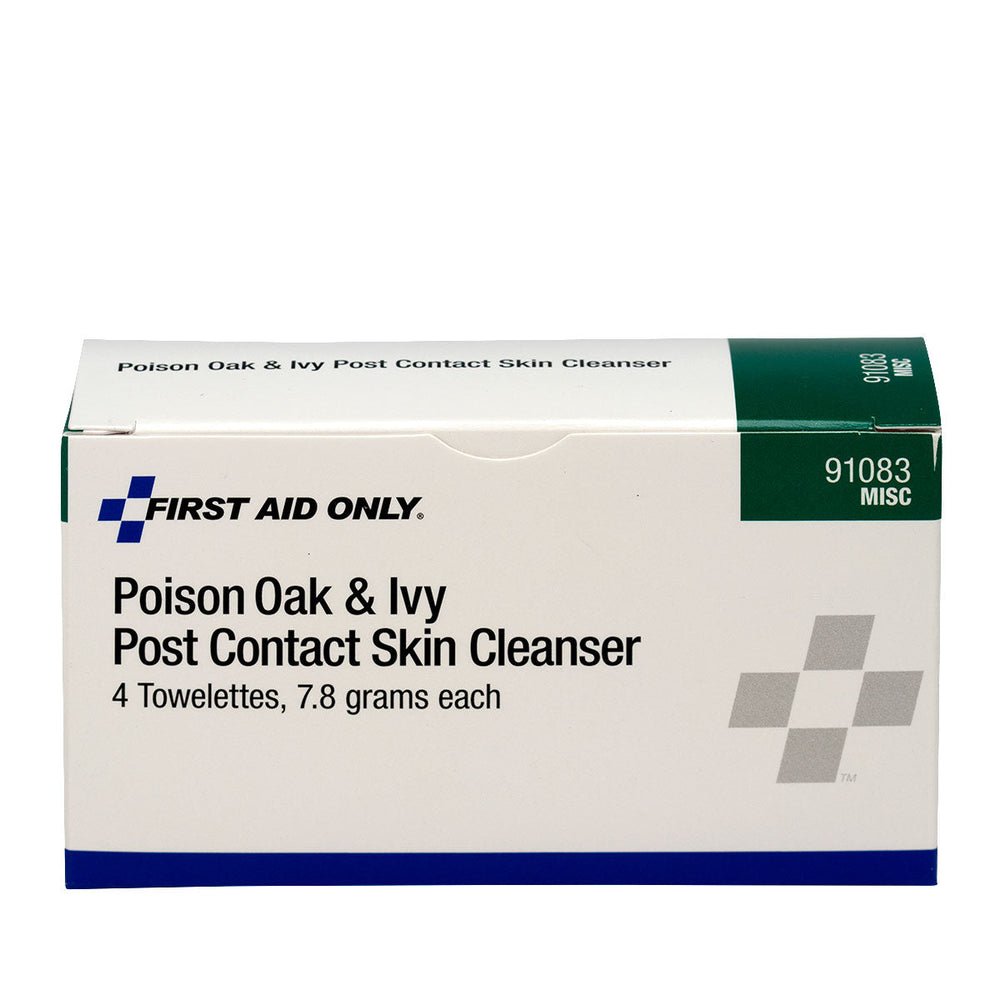 First Aid Only Poison Oak & Ivy Post-Contact Cleanser Towelettes, 4ct