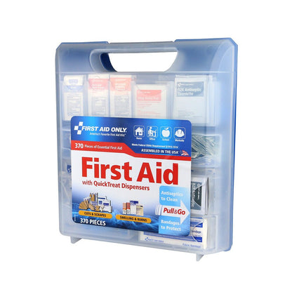 First Aid Only QuickTreat Dispenser Plastic First Aid Kit, 370 pieces