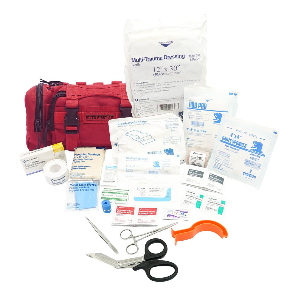 Elite First Aid Rapid Response First Aid Bag - Red