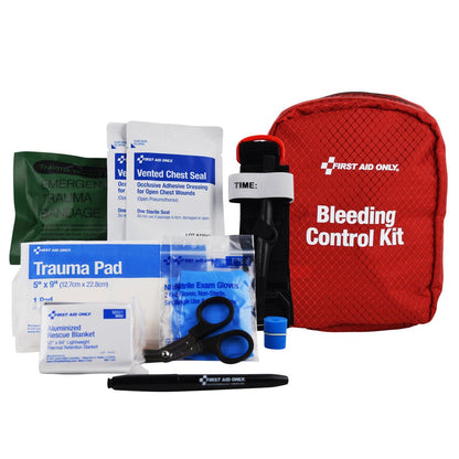 First Aid Only Right Response Bleeding Control Kit for Limb & Chest Wounds