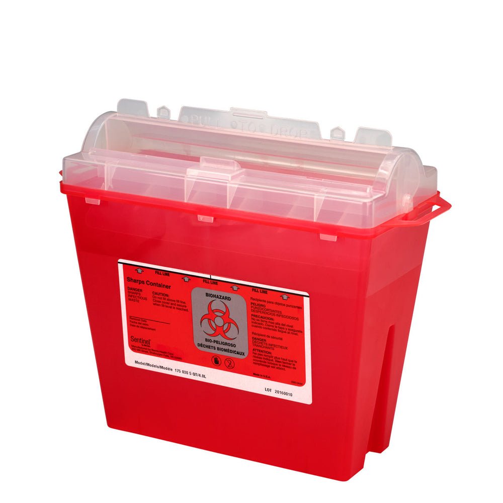 First Aid Only Sharps Container, 5 qt.
