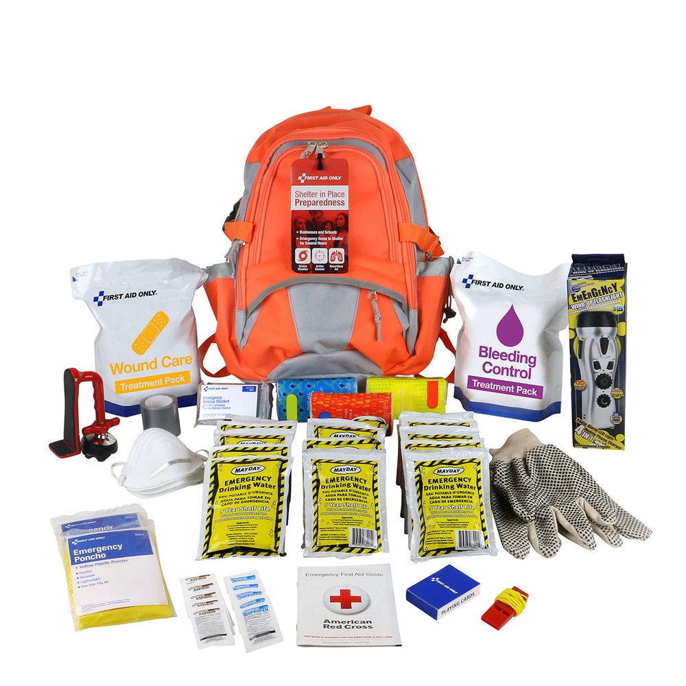 First Aid Only Shelter in Place Emergency Preparedness Backpack