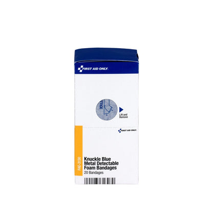 SmartCompliance Refill Knuckle Foam Blue Metal Detectable Bandages, 20 Per Box