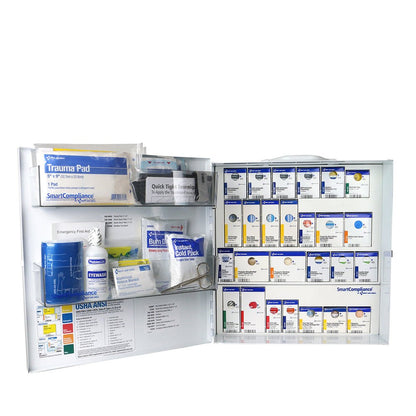 SmartCompliance Large ANSI 2021 B Metal First Aid Cabinet without Medications for Food Service